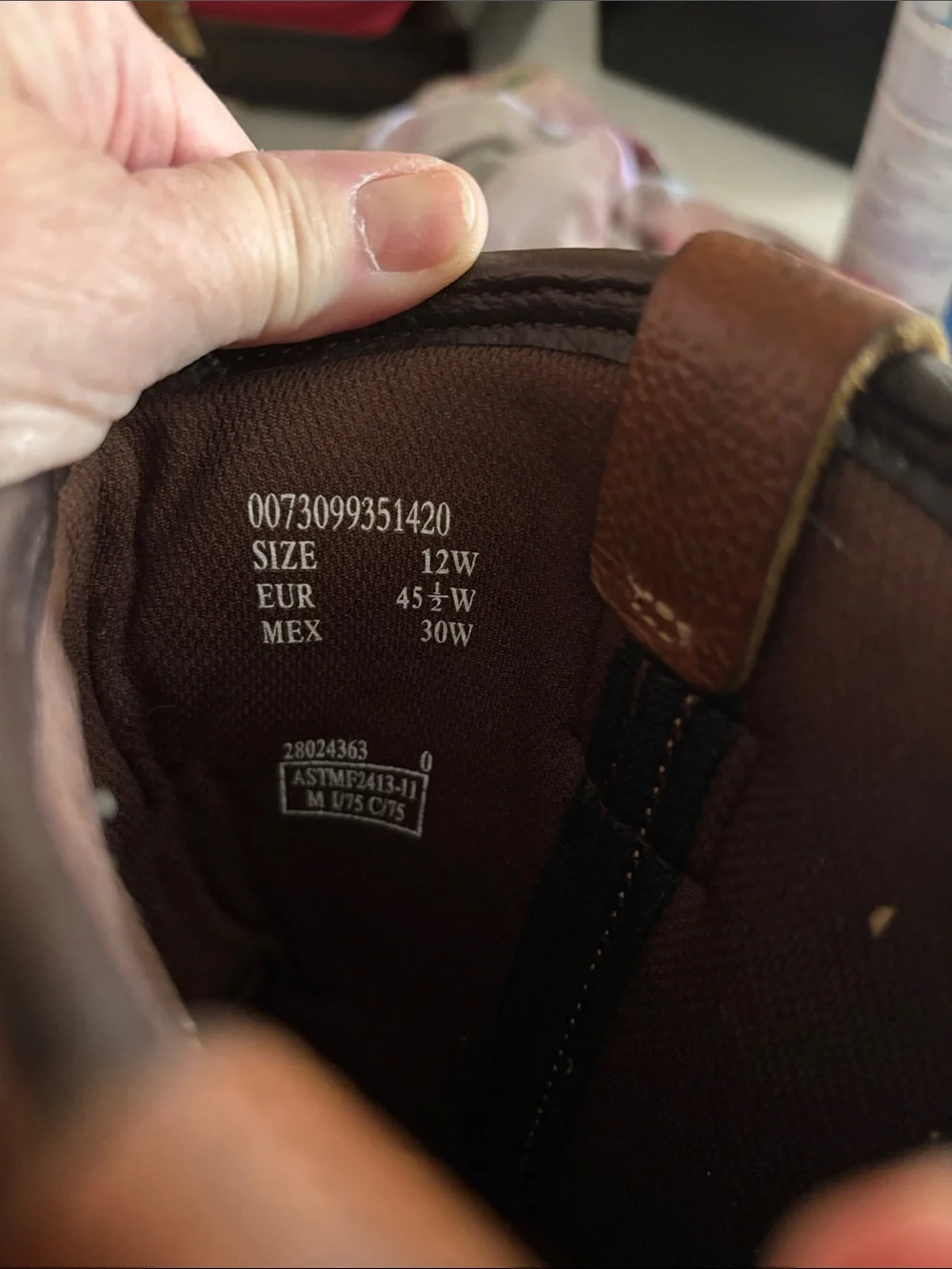 Men's Brown Leather Pull-On Work Boots